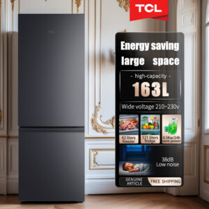 TCL 163L Double Door Refrigerator - Energy Saving